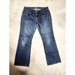 Ann Taylor LOFT | Modern Boot, Low Rise, Dark Denim, Petite Size: 6